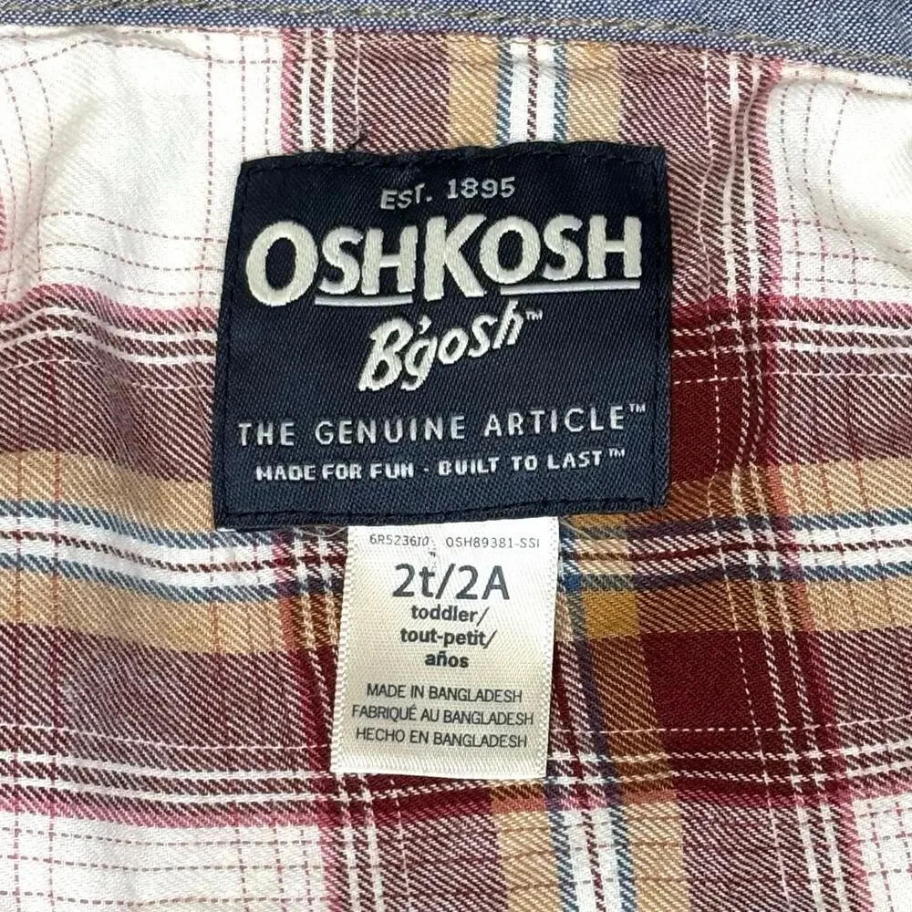 OshKosh B’gosh Corduroy Jacket Boys 2T | Camel Shirt Shacket Lined